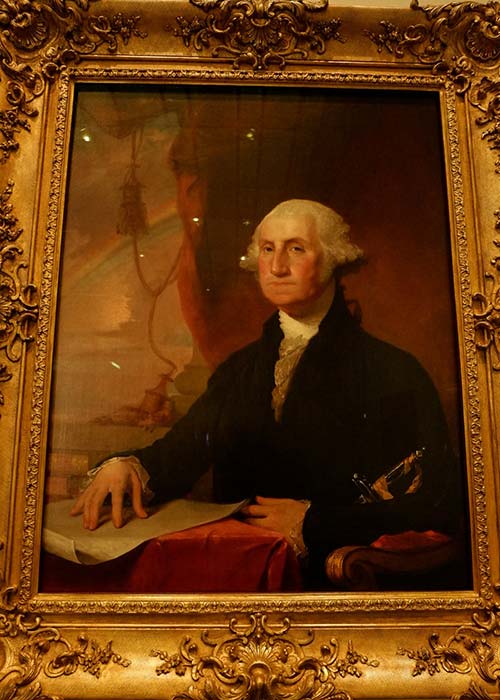 Yeganehtours.com_George_Washington_Famous_Painting_Louvre_Abu_Dhabi جورج واشنگتن اثر گیلبرت استوارت، ایالات متحده، 1822