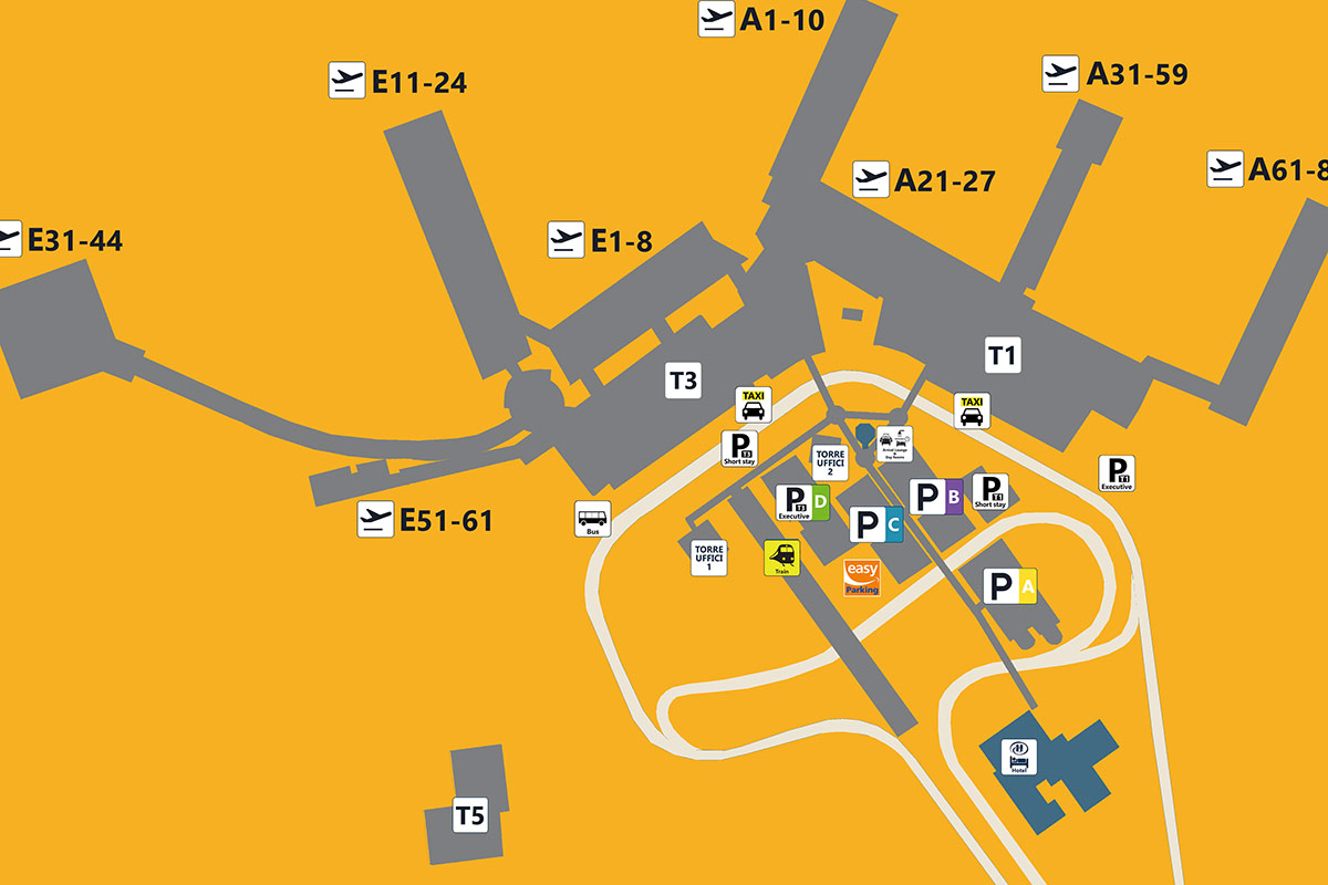 نقشه فرودگاه لئوناردو داوینچی