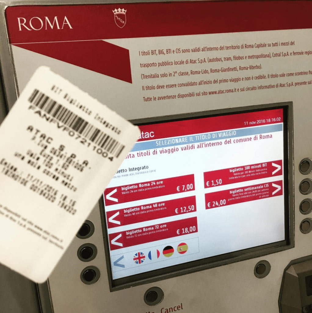 خرید بلیت‌های مدت دار مترو و اتوبوس در رم